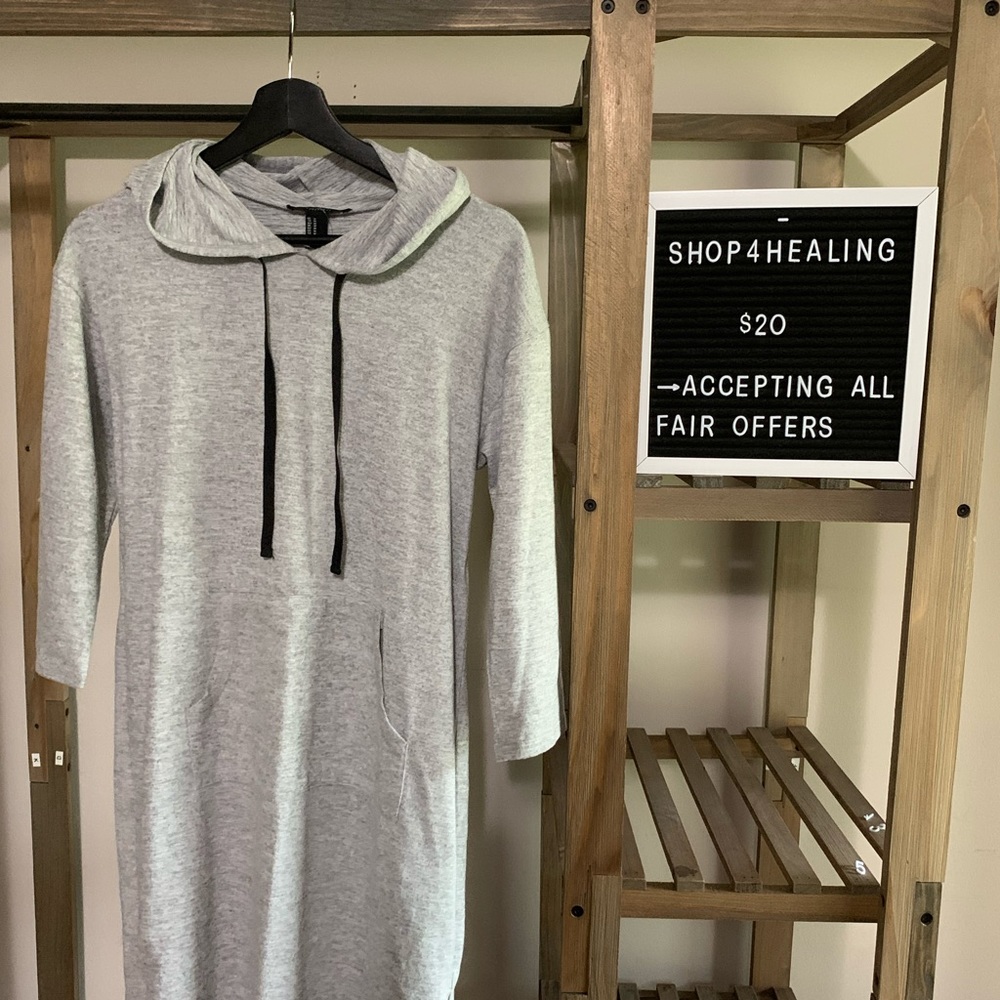 Hooded Sweatshirt Dress ✵ Forever21 Dress